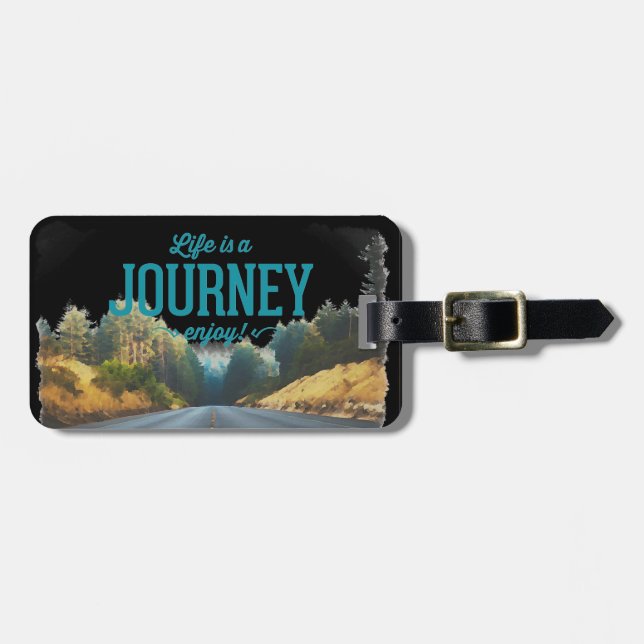 Life is a Journey Enjoy! Luggage Tag (Front Horizontal)