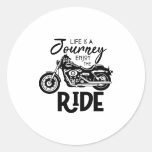 LIFE IS A JOURNEY-ENJOY THE RIDE CLASSIC ROUND STICKER