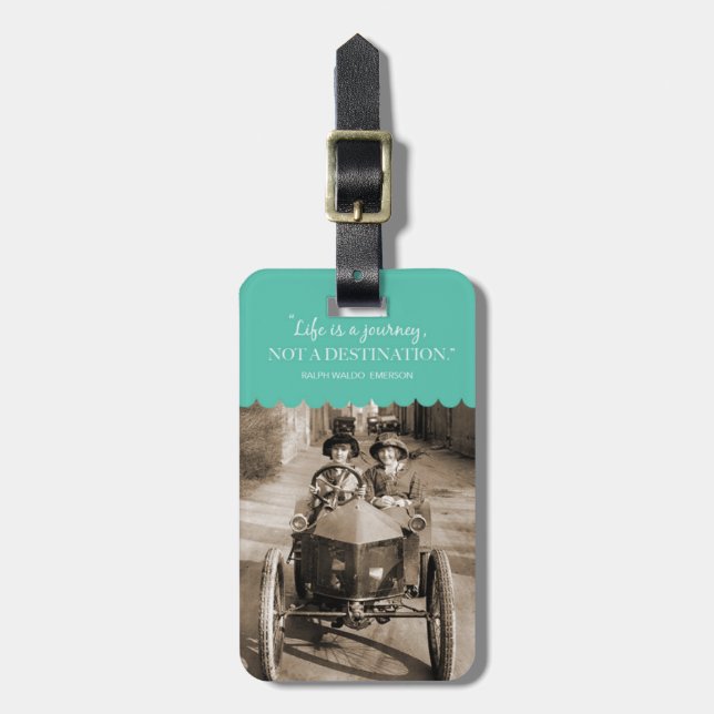 Life Is A Journey Luggage Tag (Front Vertical)