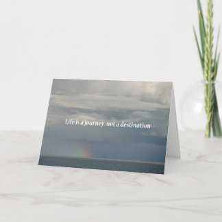 Life is a journey, not a destination card