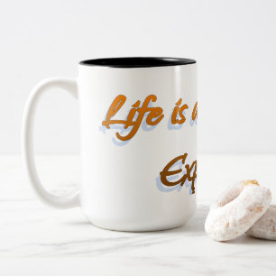 Life Is A Journey Two-Tone Coffee Mug