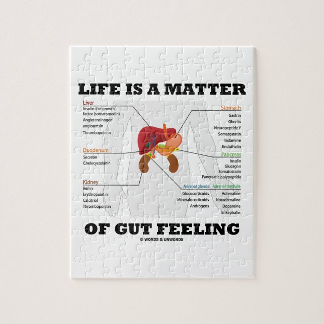 Life Is A Matter Of Gut Feeling (Endocrine System) Jigsaw Puzzle (Vertical)