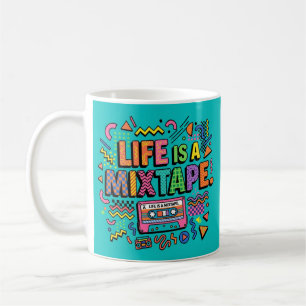 Life Is a Mixtape Retro Cassette Music Coffee Mug