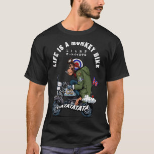 Life Is A Monkey Bike Classic Brit Mod T-Shirt