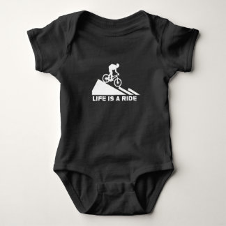 Life Is A Ride, Mountain Bike Gift Baby Bodysuit