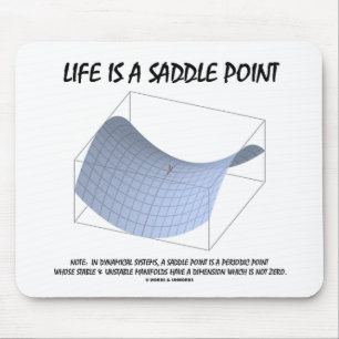 Life Is A Saddle Point (Math & Geometry) Mouse Pad