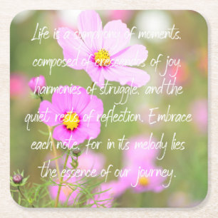 Life is a Symphony of Moments Square Paper Coaster