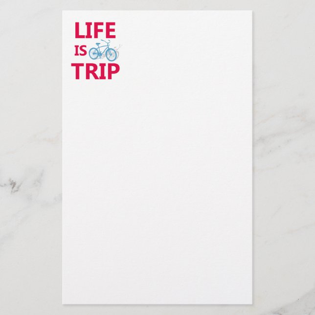 Life is a trip stationery (Front)
