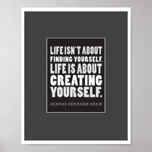 Life is About Creating Yourself Quote Poster