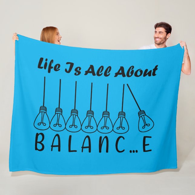 Life is all about balance motivational inspiration fleece blanket (In Situ)
