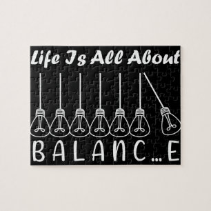 Life is all about balance motivational inspiration jigsaw puzzle