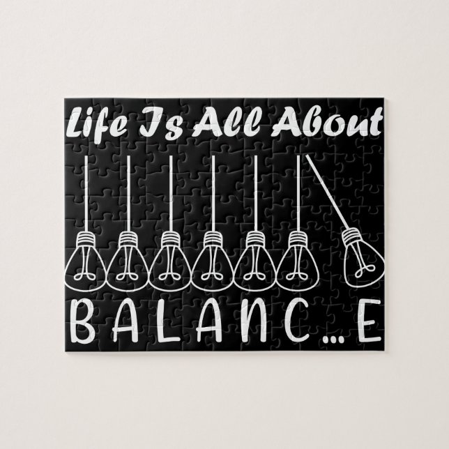 Life is all about balance motivational inspiration jigsaw puzzle (Horizontal)
