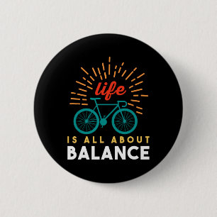 Life Is All About Lance Cycling Cyclist Life Bicyc 6 Cm Round Badge