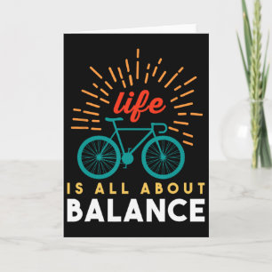 Life Is All About Lance Cycling Cyclist Life Bicyc Card