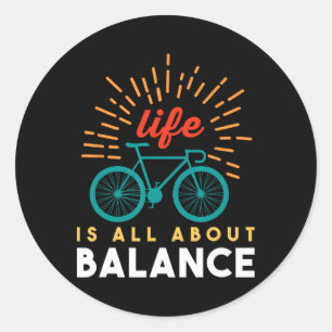 Life Is All About Lance Cycling Cyclist Life Bicyc Classic Round Sticker
