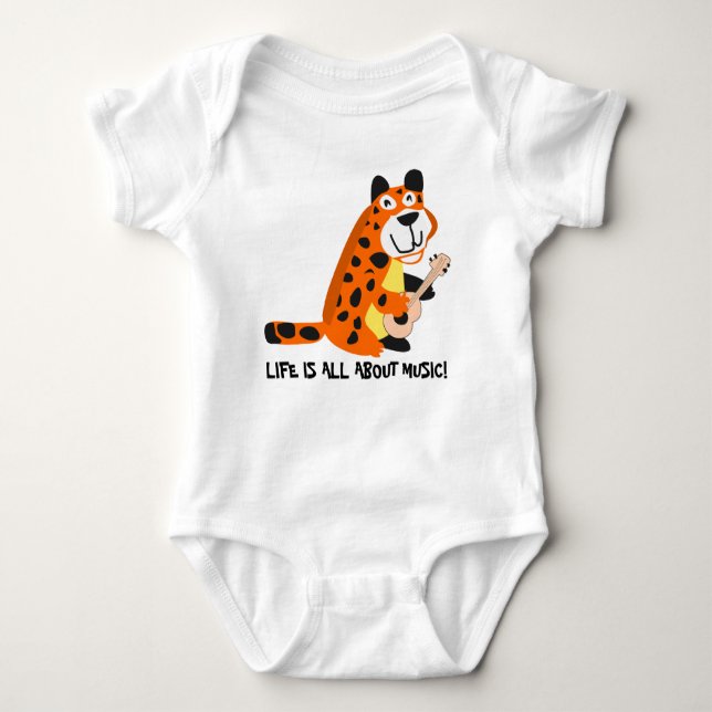 Life is all about music baby bodysuit (Front)