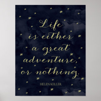 Life Is An Adventure - Helen Keller Quote Print