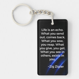 Life is an echo quote key ring