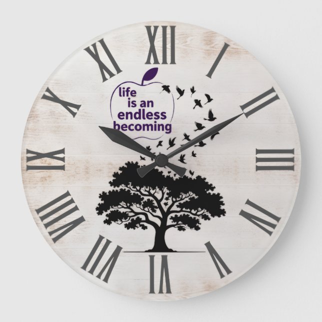 Life Is An Endless Becoming Wall Clock  (Front)