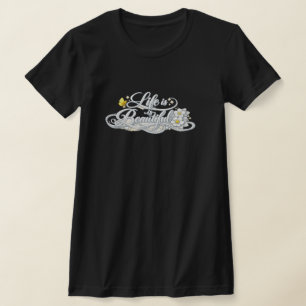 Life is Beautiful Black Slim Fit Tee