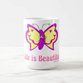 Life Is Beautiful Butterfly Coffee Mug