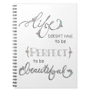 life is beautiful - hand drawn illustration doodle notebook