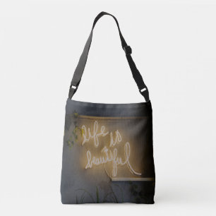 Life is Beautiful Neon Lights Crossbody Bag