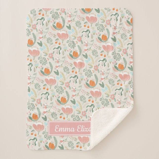 Life is Beautiful | Personalised Baby Sherpa Blanket (Front)