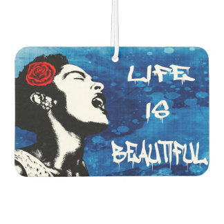Life is Beautiful Positivity Quote Car Air Freshener