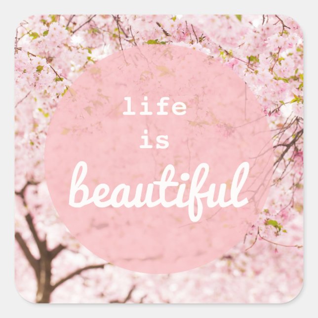 Life Is Beautiful Sticker (Front)