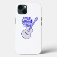 Life is beautiful with my guitar. vintage blue