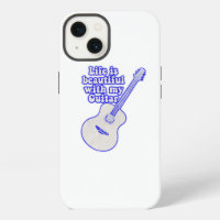 Life is beautiful with my guitar. vintage blue