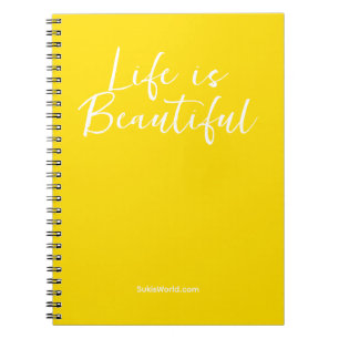 Life Is Beautiful   Yellow Business Blog Brand Notebook