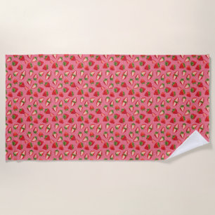 Life Is Berry Good With Strawberries Beach Towel