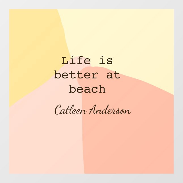 Life is better at beach yellow orange boho rustic  (Sheet)