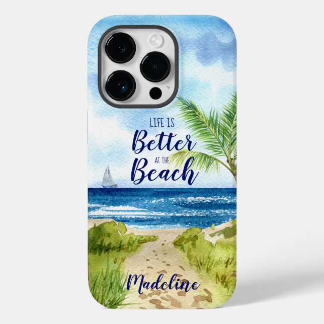 Life is Better at the Beach Case-Mate iPhone Case (Back)