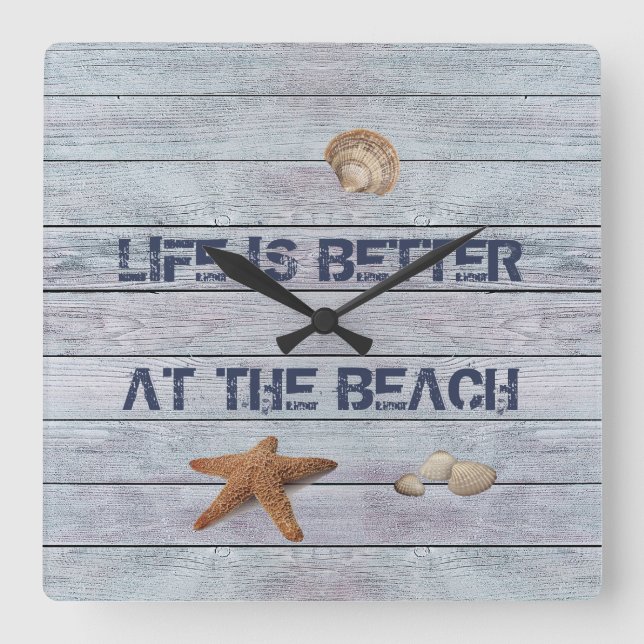 Life is Better at the Beach Clock (Front)