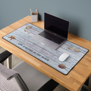 Life is better at the Beach Desk Mat