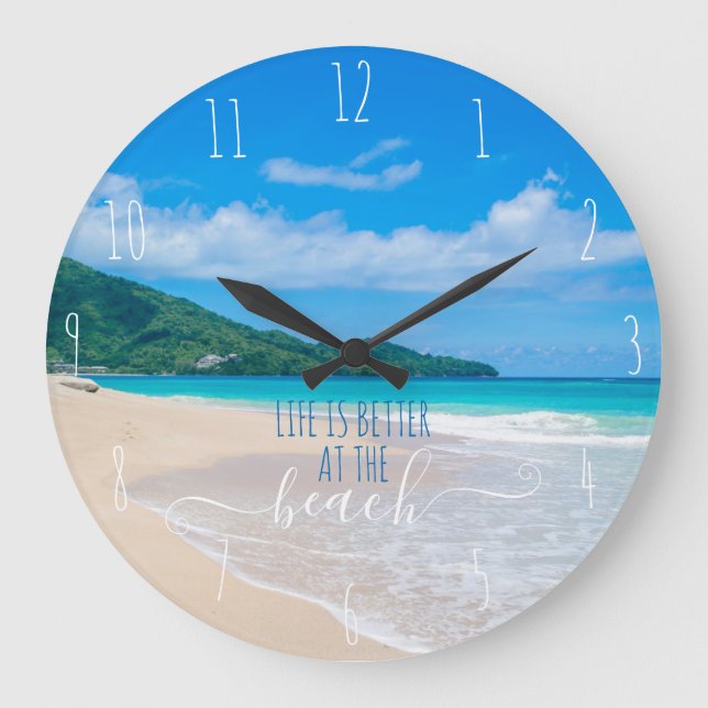 Life is Better at the Beach  Large Clock (Front)