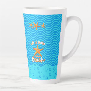 life is better at the beach latte mug
