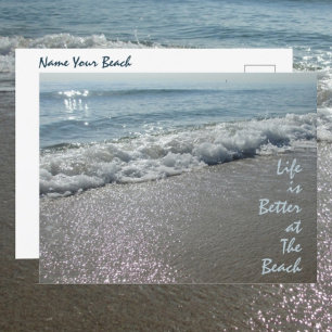 Life is Better at the Beach Photographic Seascape Postcard