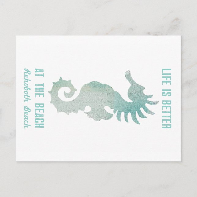 Life Is Better At The Beach Rehoboth Beach Postcard (Front)