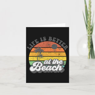 Life Is Better At The Beach Retro Summer Vacation Card