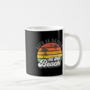 Life Is Better At The Beach Retro Summer Vacation Coffee Mug