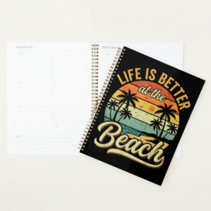 Life is Better At The Beach Retro Summer Vacation Planner