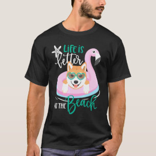 Life Is Better At The Beach Summer Vacation Shiba T-Shirt