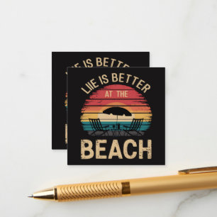 Life Is Better At The Beach Summer Vacation Vibes Enclosure Card