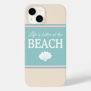 Life Is Better At The Beach Turquoise Sand Case-Mate iPhone 14 Case