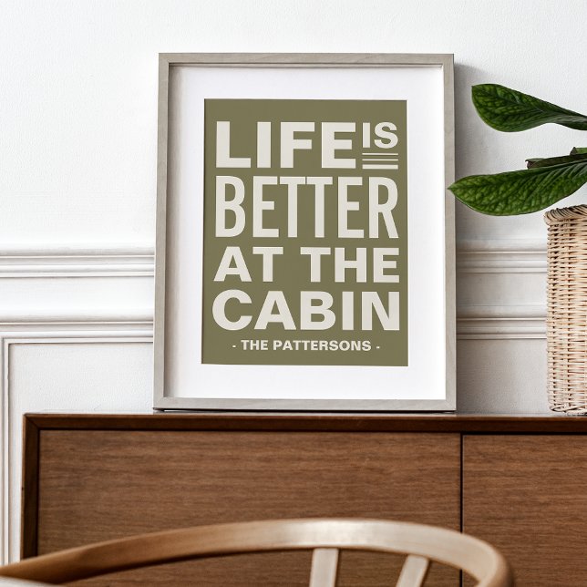 Life is Better at the Cabin Personalised Print (Creator Uploaded)