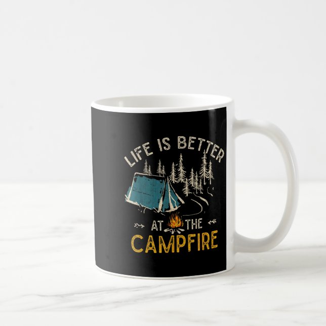 Life Is Better At The Campfire Funny Camper Camp C Coffee Mug (Right)